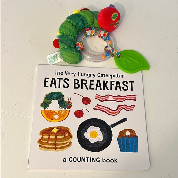 Eric Carle Other - The very hungry caterpillar eats breakfast book hungry caterpillar rattle toy